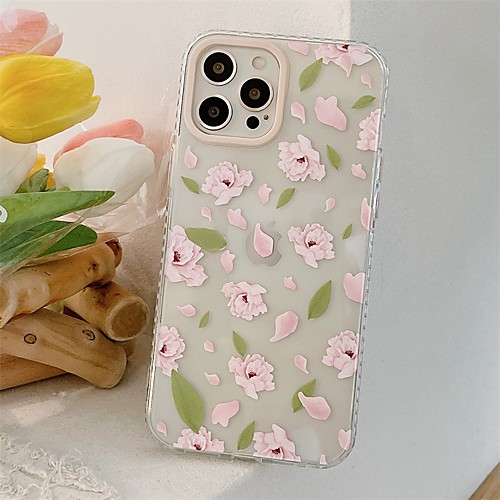 

Phone Case For Apple Back Cover iPhone 12 Pro Max 11 SE 2020 X XR XS Max 8 7 Shockproof Dustproof Cartoon Flower TPU