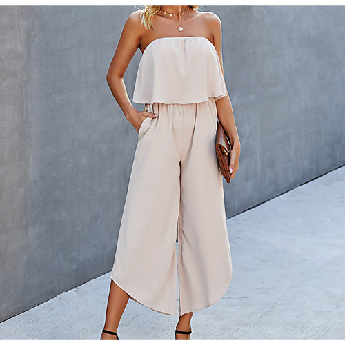 

Women's Casual 2021 Blue Black Apricot Jumpsuit Solid Color