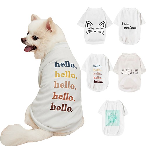 

Dog Cat T-shirts Puppy Clothes Dog clothes Word / Phrase Princess Princess Stylish Sweet Traveling Casual / Daily Dog Clothes Puppy Clothes Dog Outfits Breathable 1 2 3 Costume for Girl and Boy Dog