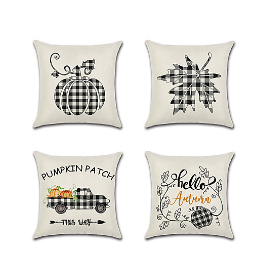 

Autumn Double Side Cushion Cover 1PC Soft Decorative Square Throw Pillow Cover Cushion Case Pillowcase for Bedroom Livingroom Superior Quality Machine Washable Outdoor Cushion for Sofa Couch Bed Chair Pumpkin Fall