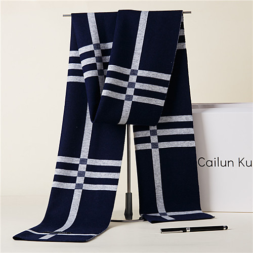 

Men's Rectangle Scarf Daily As Per Picture Scarf Striped