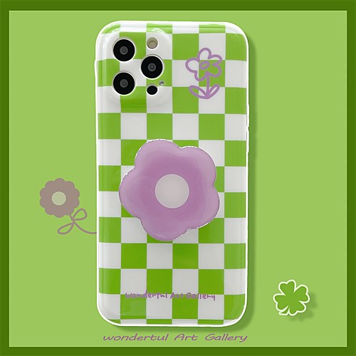 

Phone Case For Apple Back Cover iPhone 12 Pro Max 11 SE 2020 X XR XS Max 8 7 Shockproof Dustproof with Stand Geometric Pattern TPU
