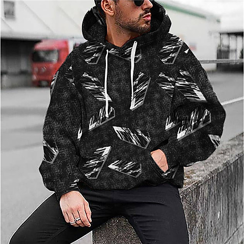 

Men's Unisex Hoodie Stone Graphic Prints Print Daily Sports 3D Print 3D Print Casual Hoodies Sweatshirts Black