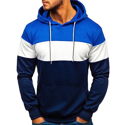 

Men's Unisex Hoodie Color Block Graphic Prints Print Daily Sports 3D Print 3D Print Casual Hoodies Sweatshirts Blue Red