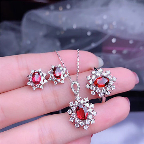 

Women's Cubic Zirconia Jewelry Set Earrings Set Geometrical Flower Snowflake Crown Artistic Fashion Classic Trendy Sweet Earrings Jewelry Silver For Christmas Party Evening Gift Formal Festival 1 set