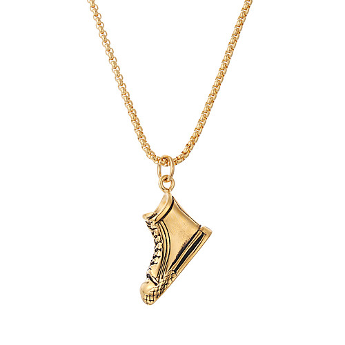 

lureme Hip Hop Pendant Necklace 14K Gold 24 Length Dice Canvas shoes Whistle US Dollar Necklace