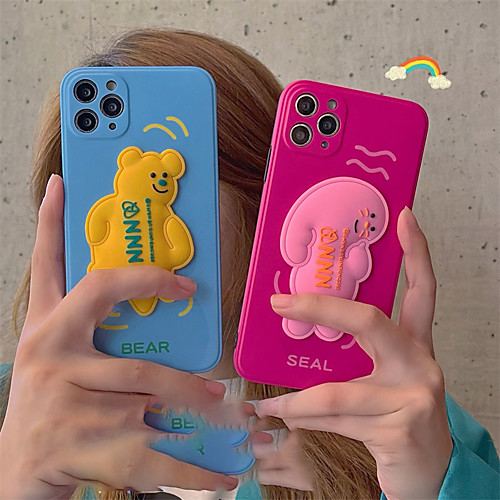 

Phone Case For Apple Back Cover iPhone 12 Pro Max 11 SE 2020 X XR XS Max 8 7 Shockproof Dustproof Cartoon Geometric Pattern Animal TPU