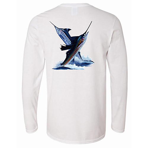 

CAWANFLY Men's Fishing Shirt Outdoor Long Sleeve Quick Dry Breathable Top Autumn / Fall Spring Sports & Outdoor Athleisure Fishing White / Micro-elastic