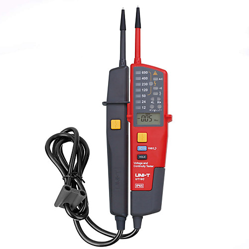 

UNI-T UT18C AC Voltage Continuity Tester Phase Rotation LED Auto Range RCD Test Polarity Detection Waterproof Electric Pen