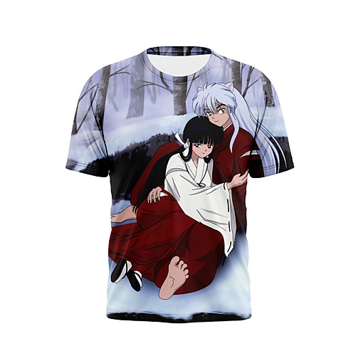 

Inspired by InuYasha Cosplay Anime Cartoon 100% Polyester Print 3D Harajuku Graphic T-shirt For Women's / Men's