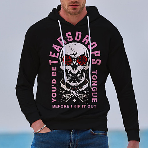 

Men's Unisex Hoodie Graphic Prints Skull Print Daily Sports 3D Print 3D Print Casual Hoodies Sweatshirts Black
