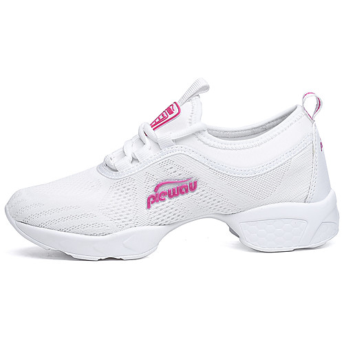 

Women's Trainers Athletic Shoes High Heel Round Toe Booties Ankle Boots Daily Mesh Synthetics Solid Colored Peach White Black