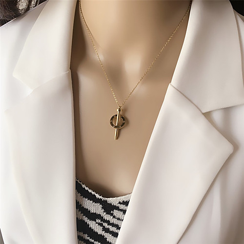 

Women's Pendant Necklace Rivet Korean Titanium Steel Gold 40 cm Necklace Jewelry 1pc For Street Gift Festival