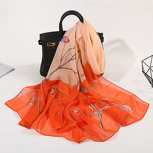 

Women's Chiffon Scarf Holiday Multi-color Scarf Graphic