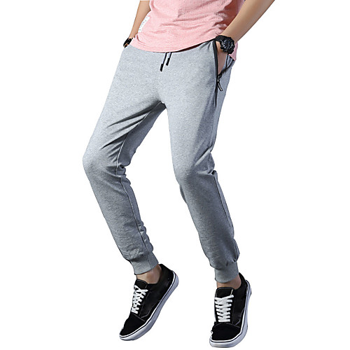 

Men's Casual / Sporty Athleisure Outdoor Sports Daily Leisure Sports Pants Sweatpants Pants Plain Solid Colored Ankle-Length Drawstring Deep Blue Light gray Black Dark Gray
