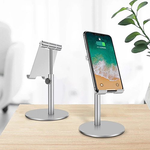 

Phone Holder Stand Mount Desk Phone Holder Adjustable Silicone Aluminum Alloy Phone Accessory iPhone 12 11 Pro Xs Xs Max Xr X 8 Samsung Glaxy S21 S20 Note20
