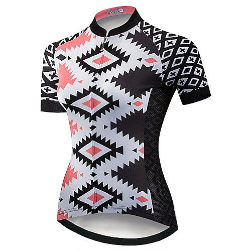 

21Grams Women's Short Sleeve Cycling Jersey Summer Spandex Polyester BlackWhite Bike Jersey Top Mountain Bike MTB Road Bike Cycling Quick Dry Moisture Wicking Breathable Sports Clothing Apparel