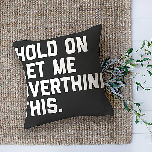 

Slogan Double Side Cushion Cover 1PC Soft Decorative Square Throw Pillow Cover Cushion Case Pillowcase for Bedroom Livingroom Superior Quality Machine Washable Outdoor Cushion for Sofa Couch Bed Chair