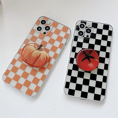 

Phone Case For Apple Back Cover iPhone 12 Pro Max 11 SE 2020 X XR XS Max 8 7 Shockproof Dustproof with Stand Geometric Pattern TPU