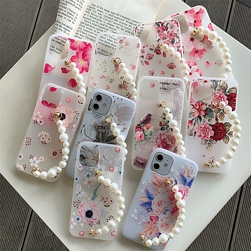 

Phone Case For Apple Back Cover iPhone 12 Pro Max 11 SE 2020 X XR XS Max 8 7 Shockproof Dustproof Graphic Flower TPU