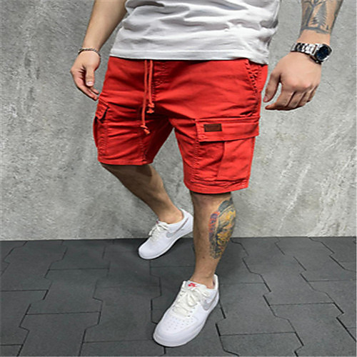

Men's Casual Casual Daily Shorts Pants Solid Color Short Yellow Khaki Light Grey Black Red