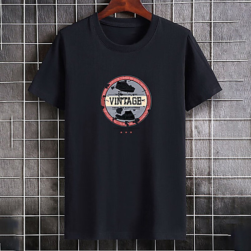 

Men's Unisex Tee T shirt Hot Stamping Graphic Prints Letter Plus Size Print Short Sleeve Casual Tops Cotton Basic Fashion Designer Big and Tall White Black Dark Gray