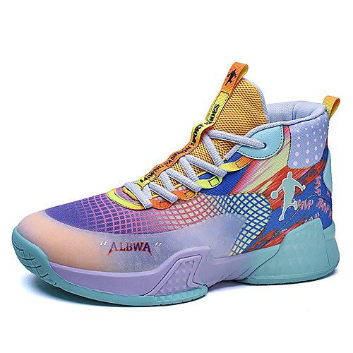 

Unisex Trainers Athletic Shoes Sporty Look Casual Athletic Basketball Shoes PU Breathable Non-slipping Wear Proof Light Green Light Purple Black / Blue Fall