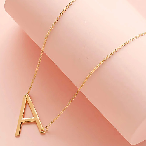 

Women's Necklace Alphabet Shape Modern Trendy Casual / Sporty Cute Alloy Gold 45-50 cm Necklace Jewelry 1pc For Sport Formal Birthday Party Festival