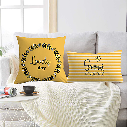 

Letters Double Side Cushion Cover 2PC Soft Decorative Square Throw Pillow Cover Cushion Case Pillowcase for Bedroom Livingroom Superior Quality Machine Washable Outdoor Cushion for Sofa Couch Bed Chair