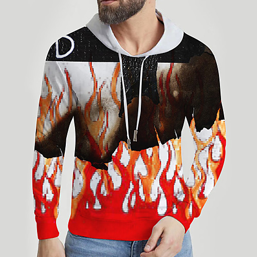 

Men's Unisex Hoodie Graphic Prints Print Daily Sports 3D Print 3D Print Casual Hoodies Sweatshirts Red
