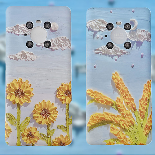 

Phone Case For Huawei Back Cover P40 P40 Pro Mate 40 Mate 40 Pro Nova 7 5G Mate 30 Mate 30 Pro nova 7 Pro 5G Shockproof Dustproof Geometric Pattern Flower TPU