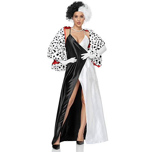 

Burlesque Clown Dress Cosplay Costume Adults' Women's Halloween Halloween Festival Halloween Festival / Holiday Terylene Black Women's Easy Carnival Costumes Spot / Shawl / Gloves