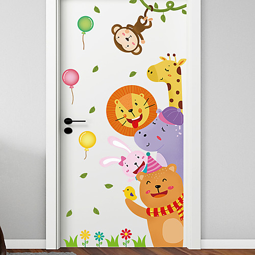 

Animals Cartoon Wall Stickers Living Room Kids Room Kindergarten Removable PVC Home Decoration Wall Decal 2pcs