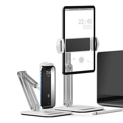 

Phone Holder Stand Mount Desk Phone Desk Stand Adjustable Aluminum Alloy Metal Phone Accessory iPhone 12 11 Pro Xs Xs Max Xr X 8 Samsung Glaxy S21 S20 Note20