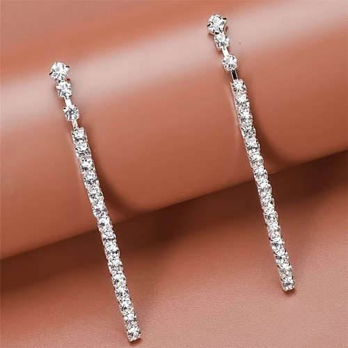 

Women's Drop Earrings Earrings Modern Trendy Cool Sweet Imitation Diamond Earrings Jewelry Silver For Christmas Sport Prom Date Vacation 1 Pair