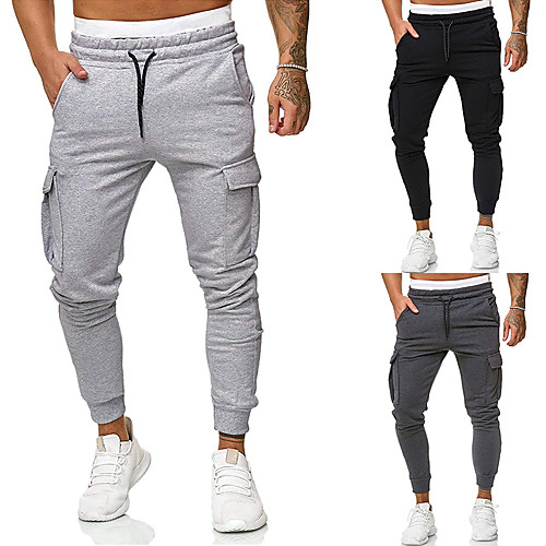 

Men's Simple Classic Style Pants Chinos Pants Solid Color Light gray Black Dark Gray