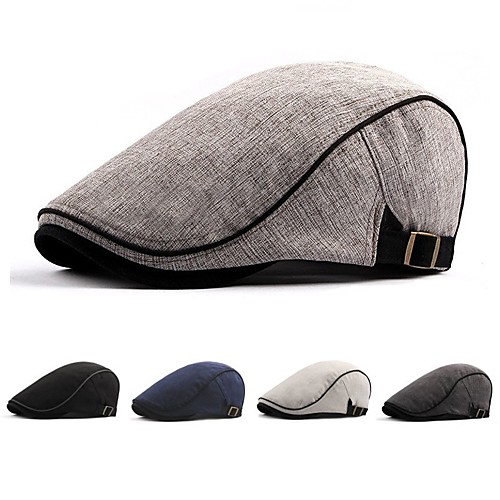 

Men's Protective Hat Party Dailywear Classic Retro Color Block Black Hat