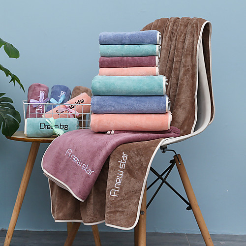

LITB Basic Bathroom Superior Quality Soft Bath Towel Solid Colored Comfortable Absorbent Daily Home Bath Towels 1 pcs 70140cm