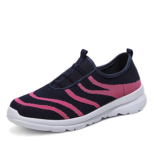 

Women's Sneakers Flat Heel Round Toe Booties Ankle Boots Daily Work Tissage Volant Solid Colored Light Grey Black Dark Blue
