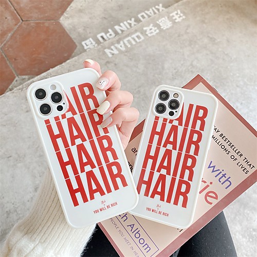 

Phone Case For Apple Back Cover iPhone 12 Pro Max 11 SE 2020 X XR XS Max 8 7 6 Shockproof Dustproof Word / Phrase TPU