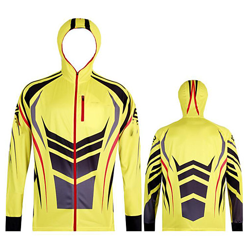 

CAWANFLY Men's Hoodie Jacket Fishing Jacket Outdoor Long Sleeve UPF50 Quick Dry Waterproof Zipper Lightweight Breathable Jacket Top Autumn / Fall Spring Summer Athleisure Fishing Camping & Hiking