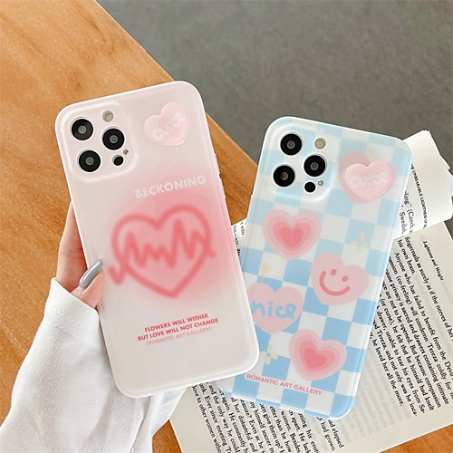 

Phone Case For Apple Back Cover iPhone 12 Pro Max 11 SE 2020 X XR XS Max 8 7 Shockproof Dustproof Color Gradient Geometric Pattern TPU
