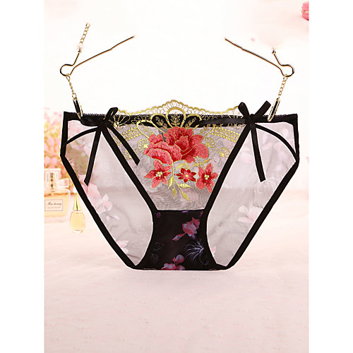 

Women's Bow Sexy Brief Micro-elastic Low Waist 1 PC Purple One-Size