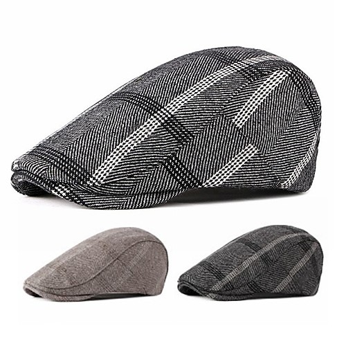 

Men's Protective Hat Party Dailywear Classic Retro Color Block Black Hat