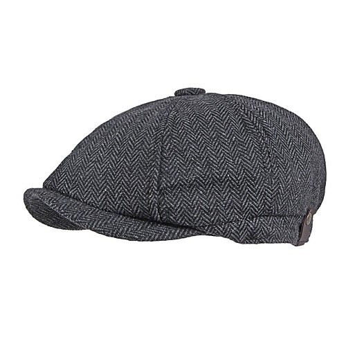

Men's Protective Hat Party Dailywear Classic Retro Color Block Black Hat