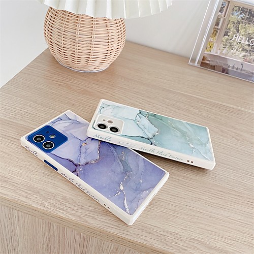 

Phone Case For Apple Back Cover iPhone 12 Pro Max 11 SE 2020 X XR XS Max 8 7 Shockproof Dustproof Marble TPU
