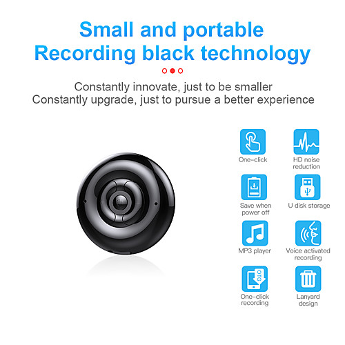 

Digital Voice Recorder V5 128GB Portable Digital Voice Recorder Recording Rechargeable Voice Activated Recorder Portable MP3 Player with Noise Reduction for Traveling Meeting