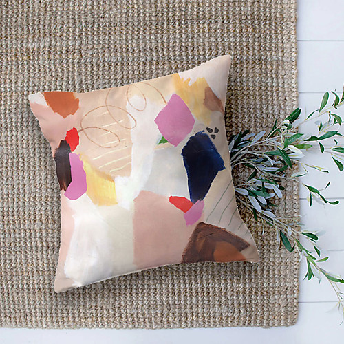 

Oil Painting Style Double Side Cushion Cover 1PC Soft Decorative Square Throw Pillow Cover Cushion Case Pillowcase for Bedroom Livingroom Superior Quality Machine Washable Outdoor Cushion for Sofa Couch Bed Chair
