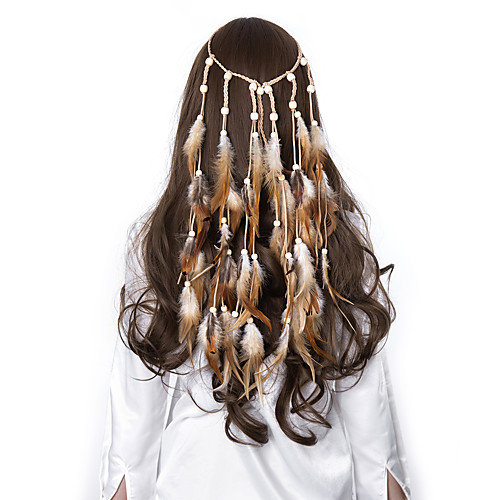 

lureme Hippie Feather Headband for Women-Indian Headwear Costume Headdress Feather Hair Accessories (hb000010-4)