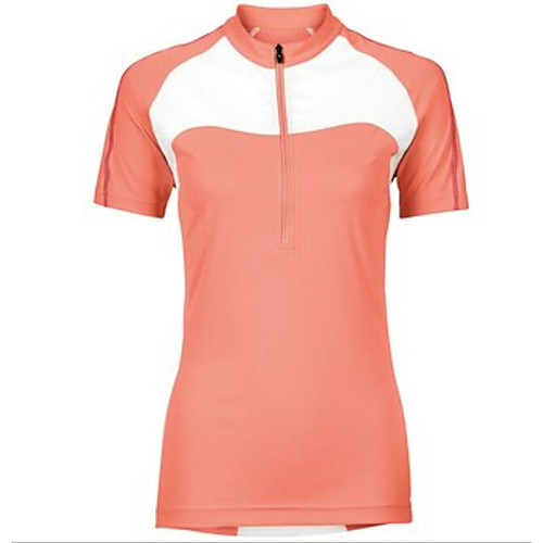 

CAWANFLY Women's Short Sleeve Cycling Jersey Summer OrangeWhite Bike Tracksuit Jersey Top Road Bike Cycling Quick Dry Sports Clothing Apparel / Micro-elastic